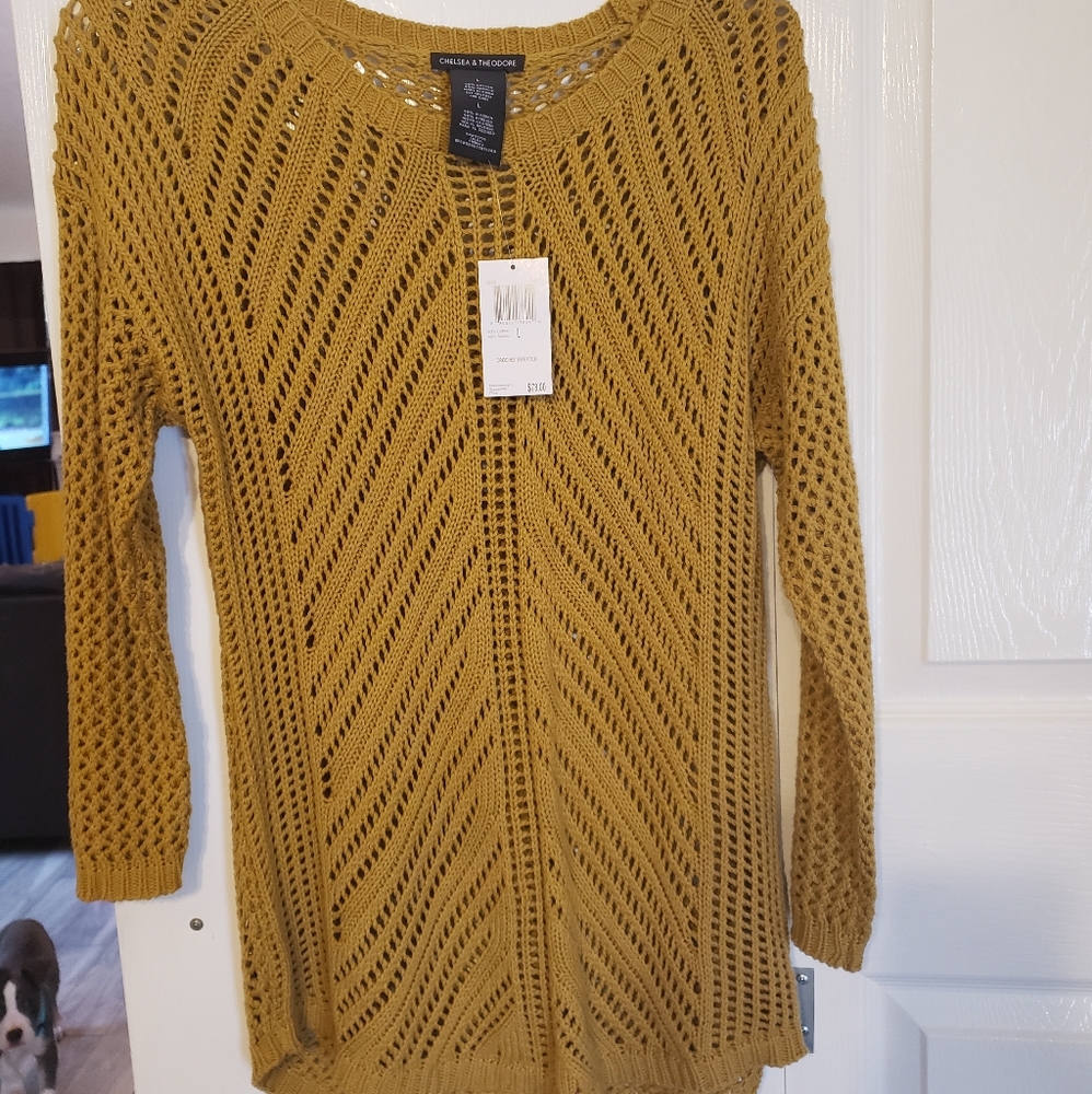 Chelsea and Theodore crochet sweater
